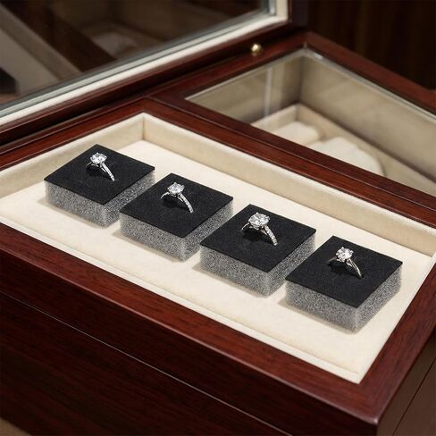 VOSAREA 30pcs Box Jewelry Box Foam Inserts Velvet Padding for Ring and Earring Display Cuttable Foam Jewelry Box Liner Lightweight and Portable for Travel and Exhibitions in Saudi Arabia