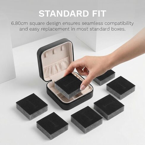 VOSAREA 30pcs Box Jewelry Box Foam Inserts Velvet Padding for Ring and Earring Display Cuttable Foam Jewelry Box Liner Lightweight and Portable for Travel and Exhibitions in Saudi Arabia