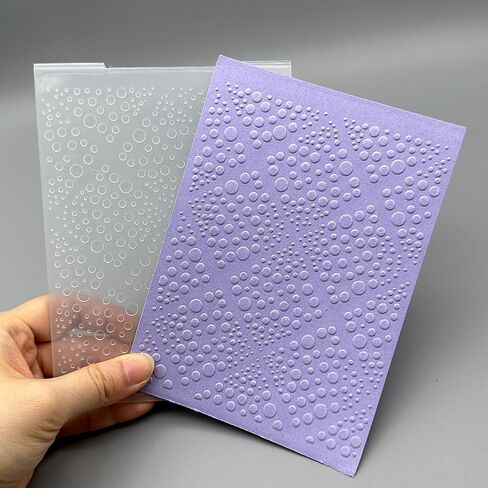 3D Plastic Embossing Folder Template Water Droplet Bubble Texture A6 Size for Card Making DIY Scrapbooking Paper Crafting Handmade Crafts Scrapbooking Arts Supplies Scrapbook Decor in Saudi Arabia