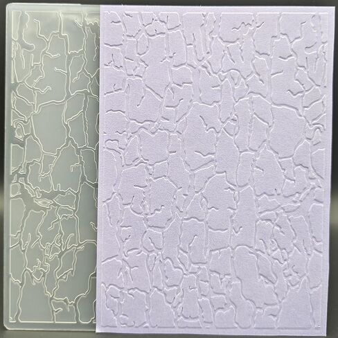 Plastic Embossing Folder 5x7 Inch Stone Cracks Paper Crafts Plastic Textured Impressions for Card Making Scrapbooking in Saudi Arabia