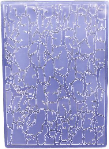 Plastic Embossing Folder 5x7 Inch Stone Cracks Paper Crafts Plastic Textured Impressions for Card Making Scrapbooking in Saudi Arabia