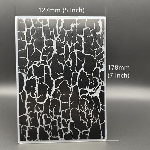 Plastic Embossing Folder 5x7 Inch Stone Cracks Paper Crafts Plastic Textured Impressions for Card Making Scrapbooking in Saudi Arabia