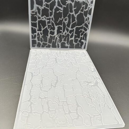 Plastic Embossing Folder 5x7 Inch Stone Cracks Paper Crafts Plastic Textured Impressions for Card Making Scrapbooking in Saudi Arabia
