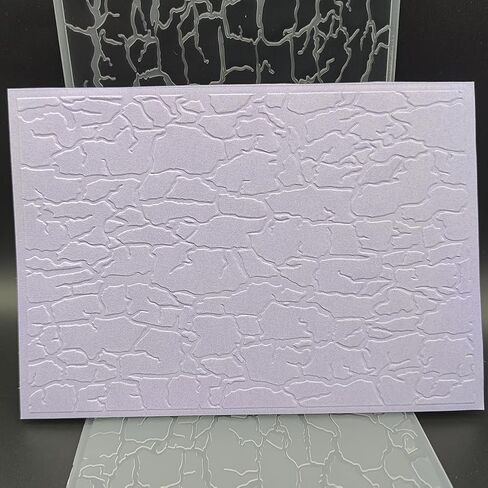 Plastic Embossing Folder 5x7 Inch Stone Cracks Paper Crafts Plastic Textured Impressions for Card Making Scrapbooking in Saudi Arabia