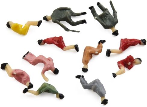 90Pcs HO Scale Model People Figures, 1:87 Scale Plastic Sitting Passengers with Assorted Colors for Sand Table Scene Decoration, Random Poses in Kuwait