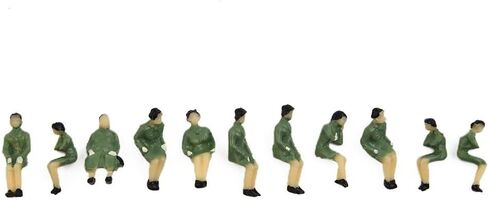 90Pcs HO Scale Model People Figures, 1:87 Scale Plastic Sitting Passengers with Assorted Colors for Sand Table Scene Decoration, Random Poses in Kuwait