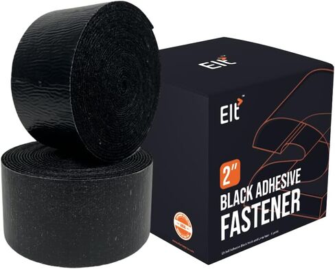 شرائط ربط وحلقة مقاس 2 بوصة من EIT بمادة لاصقة | لفة سوداء شديدة التحمل بطول 5 ياردات | سهل القطع، وقوة صناعية in Kuwait