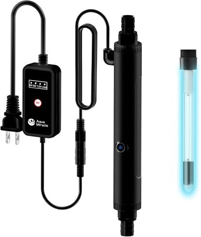 AquaMiracle U - VC Light لحوض السمك مع مؤقت، برمائيات في الخط وداخل الخزان U - V Green Bloom Clean Light، لأحواض السمك 20-40 جالون (6 وات) in Kuwait
