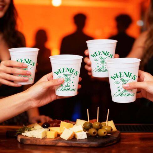 12 قطعة من أكواب حفلات العزوبية Weenies and Martinis 16oz Weenies and Tinies ديكور حفلات مارتيني تحت عنوان مستلزمات زينة حفلات أعياد الميلاد in Kuwait