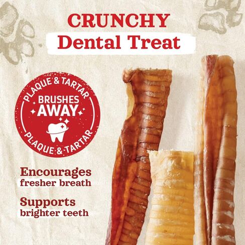 Natural Farm Beef Trachea for Dogs (6 Inch, 6 Pack)- 100% Beef,Odor Free Trachea Dog Chews- Glucosamine & Chondroitin for Joint & Hip Mobility, Bone Strength- Low-Fat Crunchy & Crispy- for All Dogs in Kuwait