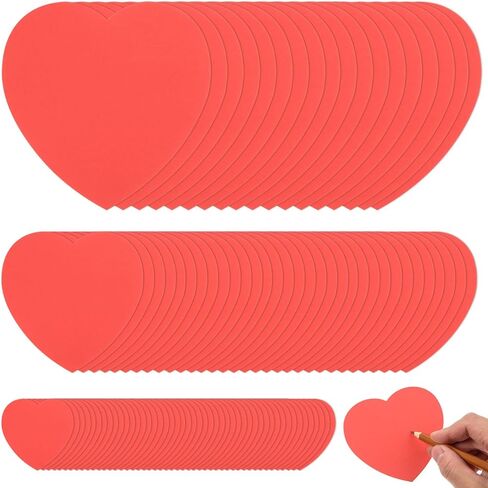 120 Pcs Valentine's Day Hearts Cutouts 11.8" 7.9" 3.9" Paper Hearts Shape Cut Outs Red Hearts Accents Paper Heart Die Cuts for DIY Art and Craft Projects Wedding Mother's Day Bulletin Board Wall Decor in Saudi Arabia