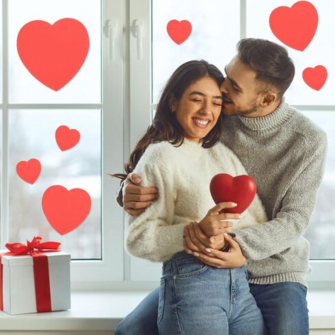 120 Pcs Valentine's Day Hearts Cutouts 11.8" 7.9" 3.9" Paper Hearts Shape Cut Outs Red Hearts Accents Paper Heart Die Cuts for DIY Art and Craft Projects Wedding Mother's Day Bulletin Board Wall Decor in Saudi Arabia