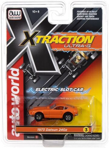 Auto World Xtraction SC412-3O 1973 Datsun 240z (برتقالي) HO Scale Slot Car in Kuwait