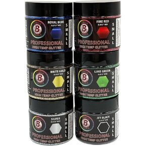 6 Pack of Premium Small .015 High Temp Hex Glitter for Soft Plastic Bait Making - 2 oz. Bottle High Heat Resistant Lure Glitter in Kuwait