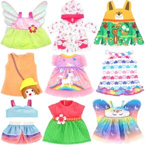 9 Pcs Alive Baby Girl Doll Clothes for 10-12 Inch Girl Dolls，12 Inch Alive Baby Doll Clothes Accessories Dress Outfits，Best Gift for Kids（No Dolls） in Kuwait