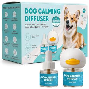 Dog Calming Diffuser - Pheromone Diffuser, Vet-Recommended Anxiety Aid for Indoor Behavior Support, Reduces Barking, Chewing & Separation Stress, 60-Day Refill Kit, Natural Formula in Kuwait