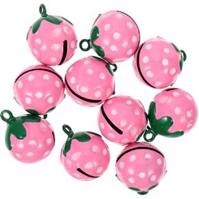 20 pcs Shaped Jingle Supplies Cartoon Pet Charms Necklace Accessories Strawberry Bells Pendants in Saudi Arabia