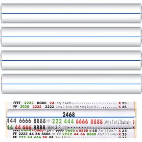 4 Pcs Mahjong Line Magnifying Finder, Mahjong Line Reader for Beginners, Acrylic Thickened Rules Reader for Strategy, Parties, Competitions, Gift for Players in Saudi Arabia