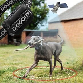 Wireless Dog Fence for 2 Dogs, GPS Wireless Dog Collar with 3 Warning Modes, Pet Containment System with AI Smart Signal, Electric Fence Collar for Outdoor Use(2 Collars) in Kuwait