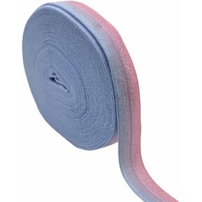 أضعاف على مرونة، 5/8 "X10 ياردة، قوس قزح الباستيل FOE مطاطا، الخياطة تمتد الشريط دنة الفرقة للشعر القوس DIY الحرفية العلاقات الشعر عصابات الرأس الشريط النسيج (ألوان قوس قزح 6) in Kuwait