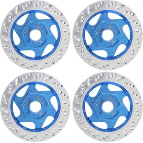 Universal 1/10 RC Car Aluminum Alloy Brake Disc Set, Metal Hex Adapter for Remote Control Car, CNC Machined, 4PCS for Sports CarSUV, AntiRust Red (Gold) in Saudi Arabia