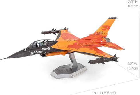 مجموعة نماذج معدنية ثلاثية الأبعاد من Metal Earth F-16 Royal Dutch Orange Lion ثلاثية الأبعاد in Saudi Arabia