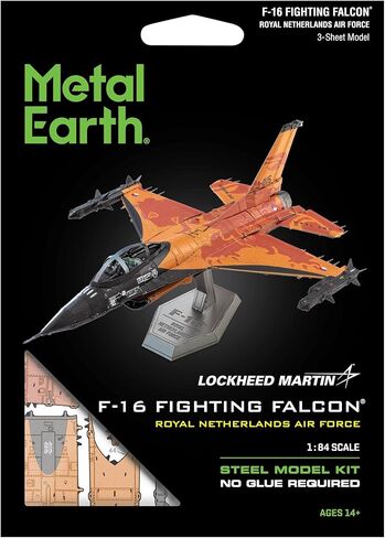 مجموعة نماذج معدنية ثلاثية الأبعاد من Metal Earth F-16 Royal Dutch Orange Lion ثلاثية الأبعاد in Saudi Arabia