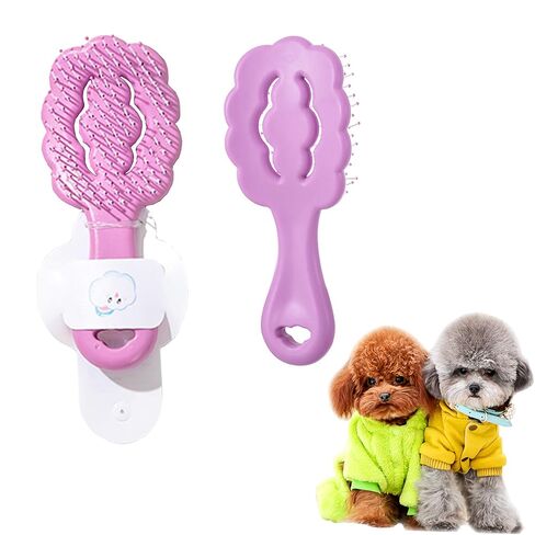 Small Dog Grooming Brush,Cloud Shape Puppy Brush Detangling Dog Hair Brushes for Wet or Dry - Perfect for Shih Tzus, Yorkies, Maltipoos - Ideal Puppy Hair Brushes for Maltese and Small Breeds (Purple) in Saudi Arabia