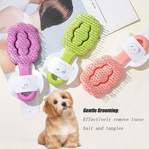 Small Dog Grooming Brush,Cloud Shape Puppy Brush Detangling Dog Hair Brushes for Wet or Dry - Perfect for Shih Tzus, Yorkies, Maltipoos - Ideal Puppy Hair Brushes for Maltese and Small Breeds (Purple) in Saudi Arabia