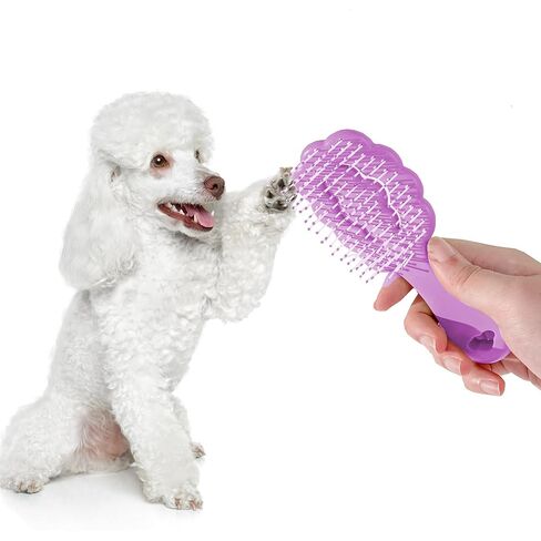 Small Dog Grooming Brush,Cloud Shape Puppy Brush Detangling Dog Hair Brushes for Wet or Dry - Perfect for Shih Tzus, Yorkies, Maltipoos - Ideal Puppy Hair Brushes for Maltese and Small Breeds (Purple) in Saudi Arabia