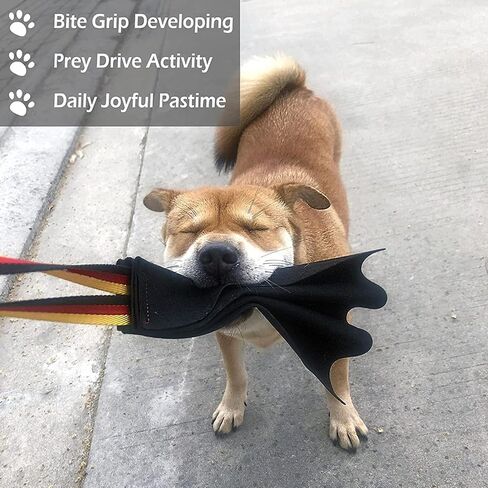 Luqeeg Dog Bite Rag، خرقة عض جلدية، ألعاب تفاعلية للحيوانات الأليفة مع مقبض شد جلدي تفاعلي للعبة شد الحرب، مقبض عض لتدريب الكلاب للكلاب الصغيرة والمتوسطة والكبيرة in Kuwait