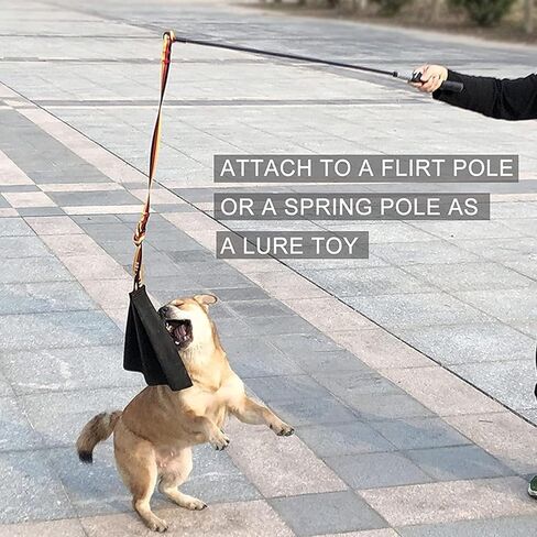 Luqeeg Dog Bite Rag، خرقة عض جلدية، ألعاب تفاعلية للحيوانات الأليفة مع مقبض شد جلدي تفاعلي للعبة شد الحرب، مقبض عض لتدريب الكلاب للكلاب الصغيرة والمتوسطة والكبيرة in Kuwait