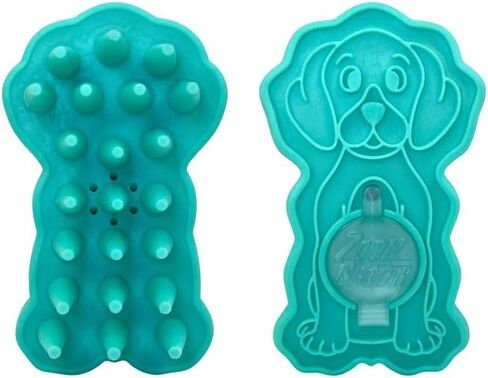 KONG ZoomGroom Bubbles Dog Brush - Soap Dispensing, Massaging and Gooming Brush for Dogs, Removes Shedding Hair - Works on All Coat Types and Lengths in Saudi Arabia