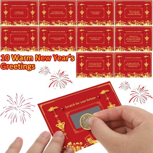 Sosation 30 Pcs 2026 Chinese New Year Scratch off Fortune Cards Year of the Horse and 50 Pcs Feng Shui Coins Chinese Good Luck Coins in Saudi Arabia