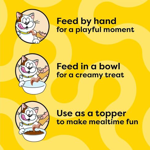 Temptations Puree Senior Cat Treats Lickable, Tasty Chicken Flavor, 4 Pouches (Pack of 11) in Saudi Arabia