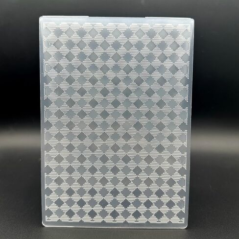 3D Plastic Embossing Folder Template Classic Checkered Pattern Texture 5x7 Inch for Card Making DIY Scrapbooking Paper Crafting Handmade Crafts Scrapbooking Arts Supplies Scrapbook Decor in Saudi Arabia