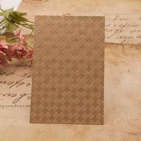 3D Plastic Embossing Folder Template Classic Checkered Pattern Texture 5x7 Inch for Card Making DIY Scrapbooking Paper Crafting Handmade Crafts Scrapbooking Arts Supplies Scrapbook Decor in Saudi Arabia