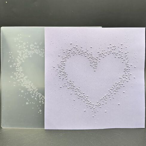 3 Pcs of Plastic Embossing Folder 6x6 Inch Love Hearts Paper Crafts Plastic Textured Impressions for Card Making Scrapbooking in Saudi Arabia