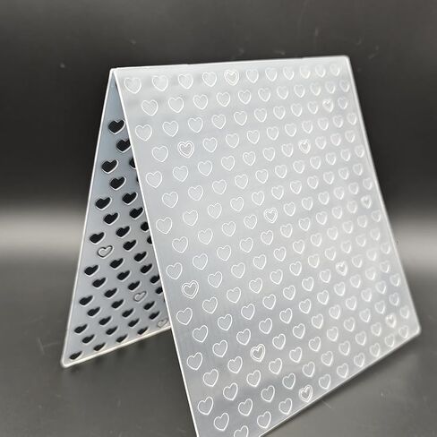 3 Pcs of Plastic Embossing Folder 6x6 Inch Love Hearts Paper Crafts Plastic Textured Impressions for Card Making Scrapbooking in Saudi Arabia