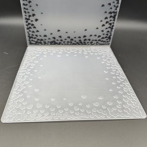 3 Pcs of Plastic Embossing Folder 6x6 Inch Love Hearts Paper Crafts Plastic Textured Impressions for Card Making Scrapbooking in Saudi Arabia