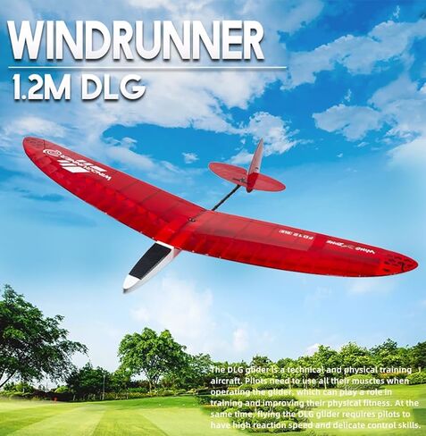 طائرة شراعية من خشب البلسا FD12 مقاس 1200 مم جناحيها Windrunner F3K Discus Launch Glider، طقم طائرة RC للبالغين، بناء DIY والطيران البهلوانية (مجموعة + خدمات + حزمة أفلام + حقيبة) in Saudi Arabia