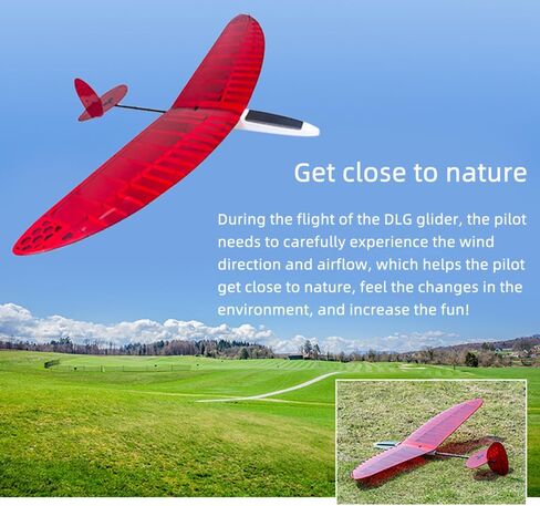 طائرة شراعية من خشب البلسا FD12 مقاس 1200 مم جناحيها Windrunner F3K Discus Launch Glider، طقم طائرة RC للبالغين، بناء DIY والطيران البهلوانية (مجموعة + خدمات + حزمة أفلام + حقيبة) in Saudi Arabia
