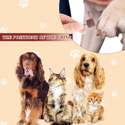 مجموعة بديلة لمطحنة أظافر الحيوانات الأليفة مكونة من 62 قطعة مع أشرطة سنفرة، وطبول جلخ الأظافر للكلاب، ومجموعة طبول صنفرة أكثر سلاسة لمستلزمات العناية بمخالب الكلاب (80#/120#) in Kuwait