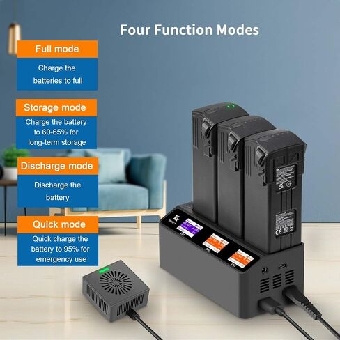 230W LCD Multifunction Battery Charger for DJI Mavic 3 Pro Cine Classic Enterprise Drone,Parallel Fast Charging Hub,Simultaneous Charge 3 Batteries in Saudi Arabia