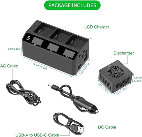230W LCD Multifunction Battery Charger for DJI Mavic 3 Pro Cine Classic Enterprise Drone,Parallel Fast Charging Hub,Simultaneous Charge 3 Batteries in Saudi Arabia