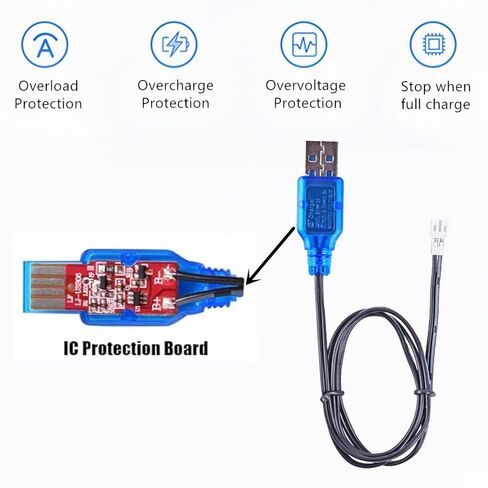 3.7 فولت كابل الشاحن 1S USB شاحن بطارية مع موصل PH2.0 ل 3.7 فولت RC قوارب سيارات شاحنات طائرات بدون طيار بطارية ليثيوم بو RC شاحن بطارية in Kuwait