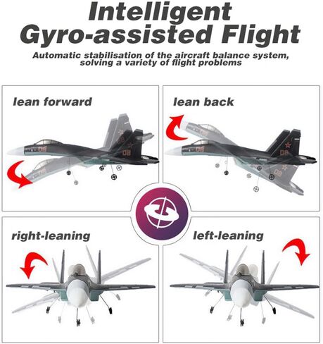 طائرة RC للبالغين SU35 Jet 4CH طائرة التحكم عن بعد RTF Tail Motor Aircraft 3D / 6G وظيفة حيلة ثابتة الجناح طائرة شراعية بدون فرشاة محاكاة للمبتدئين المقاتلين بطاريتان (رمادي) in Saudi Arabia