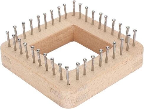 Wooden Knitting Looms for Blankets, Square DIY Hand Crafted Looms Knitting Tools Crochet Looms Chunky Yarn Looms Board Chunky Knit Blanket Kit for Hat Scarf Socks Sweater (30 * 30cm) in Saudi Arabia