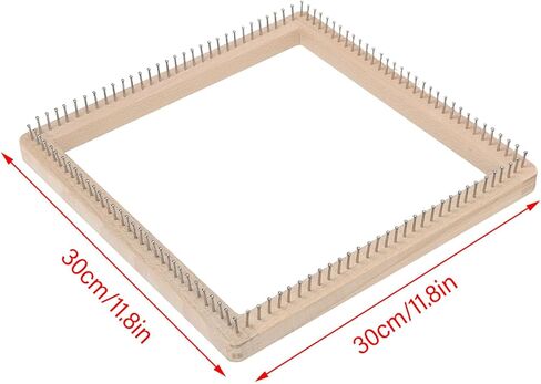 Wooden Knitting Looms for Blankets, Square DIY Hand Crafted Looms Knitting Tools Crochet Looms Chunky Yarn Looms Board Chunky Knit Blanket Kit for Hat Scarf Socks Sweater (30 * 30cm) in Saudi Arabia