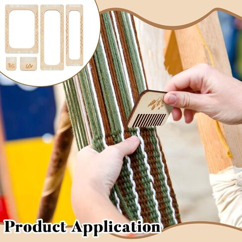 BENECREAT 5 Pcs Rectangle Weaving Loom Kit, 5 Styles Bookmark Weaving Tool, Loom Tool for Beginners and Weaving Enthusiasts in Saudi Arabia